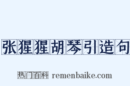 张猩猩胡琴引造句是什么意思的图片